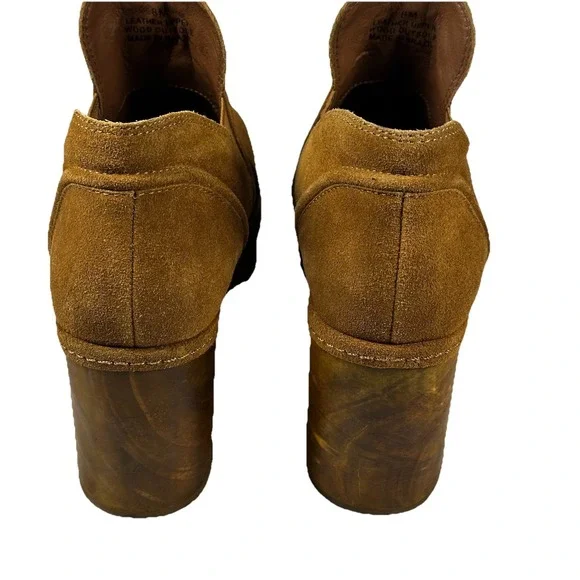 Matisse Platform Suede Boots Wood Soles Size 8 M "Joue" Exc - Picture 8 of 15